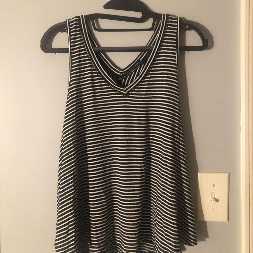 Black & white striped tank